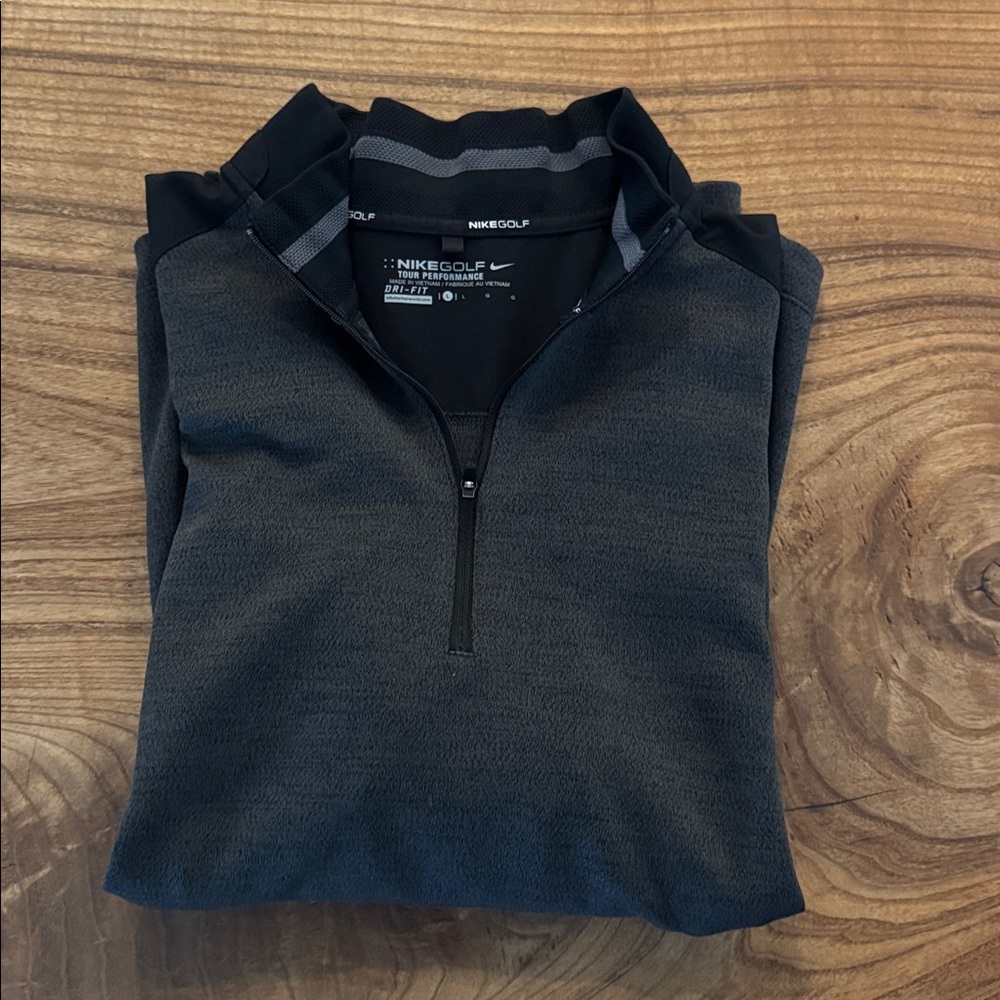 Nike Golf Black and Gray Performance Pullover tour performance worn once